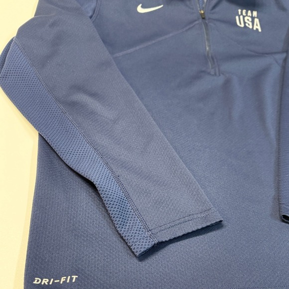 Nike Men XL Team USA Dri Fit Mens Training 1/4 Zip Pullover Navy Blue - Picture 7 of 13